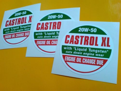 送料無料カストロール CASTROL XL 55mm x3 ステッカー_画像1