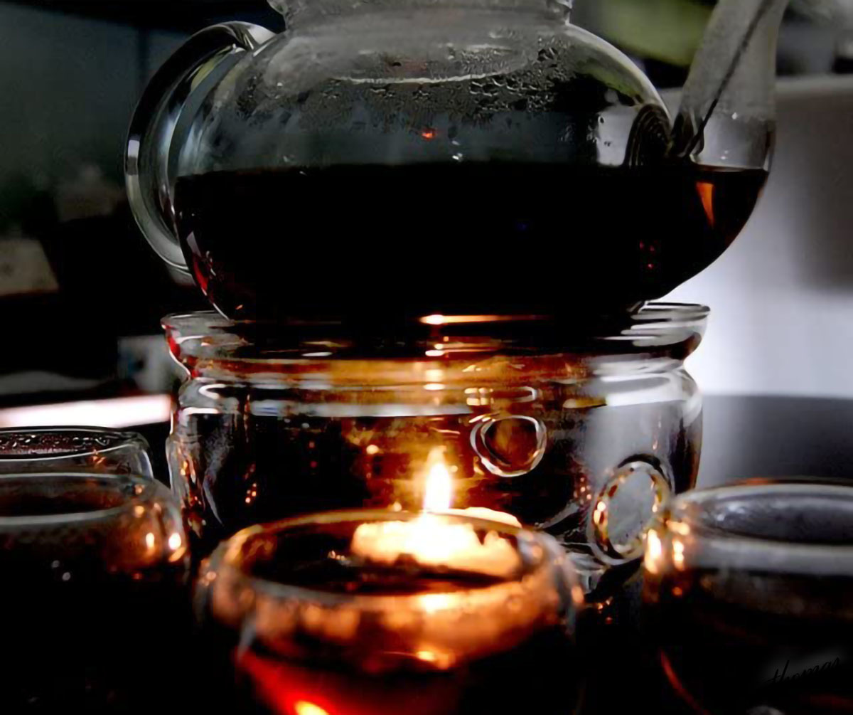[ glass tea warmer ] candle holder low sok interior stylish romance сhick teapot hot wine heat-resisting glass 