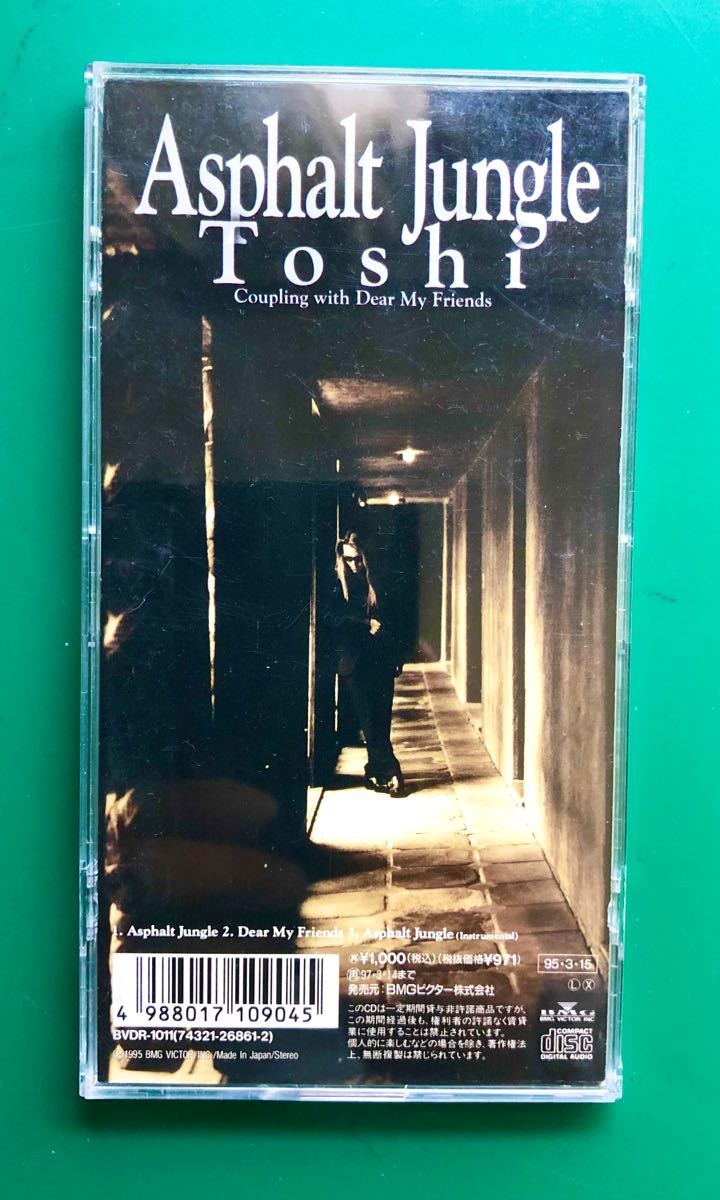 【匿名配送】Toshi ／ Asphalt  Jungle 8cmCD(ケース付) 