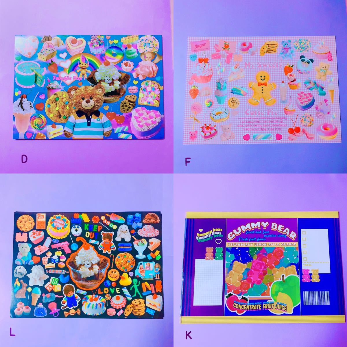 海外 韓国 作家 ラッピングペーパー デザインペーパー 大量 お徳セット 1番