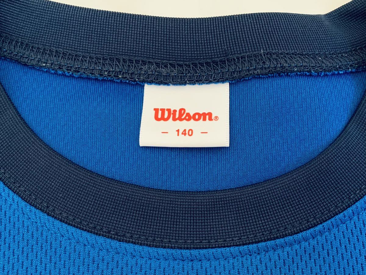 #Wilson Wilson # сетка тип футболка с длинным рукавом * Logo Mark ввод # размер 140/ синий blue цвет Kids long T футбол #