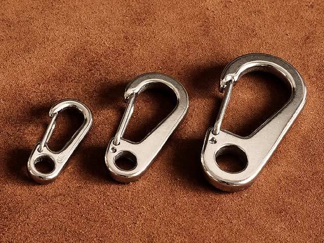  clip kalabina key holder ring 3 piece (M size ) silver double ring key ring belt loop na ska n key hook two -ply can 