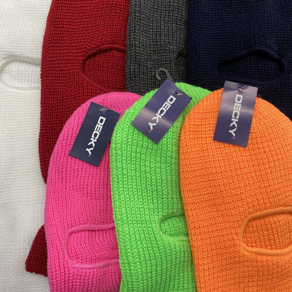 USA正規品 Decky ディッキー 1Hole タクティカル ニット フェイスマスク Balaclava バラクラバ 目出し帽 ネイビー 赤 レッド_色違い参考画像