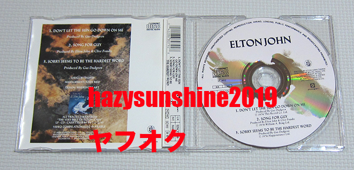 エルトン・ジョン ELTON JOHN CD SINGLE DON'T LET THE SUN GO DOWN ON ME カリブ CARIBOU_画像2