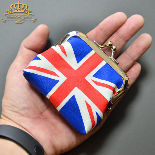 ☆イギリス国旗プリント-UNION FLAG-☆ United Kingdom of Great Britain [coin purse] がま口小銭入れ_画像1