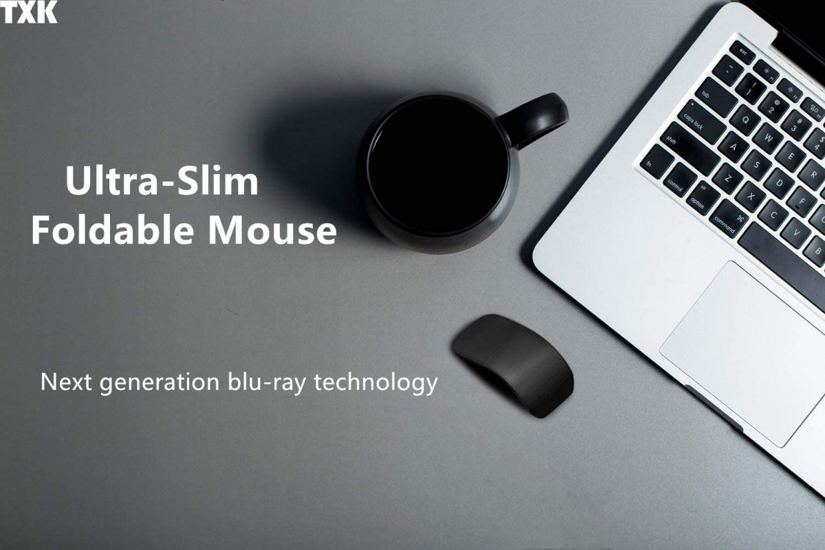 スリムでポータブル 2.4Ghz ワイヤレス 折りたたみ式 アーク光学マウス