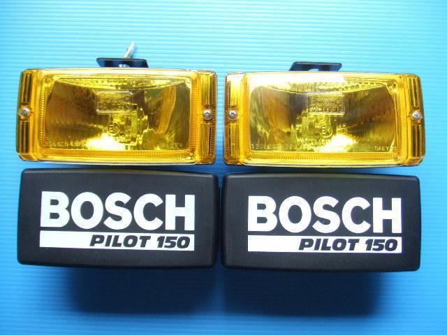  that time thing new goods BOSCH150 rectangle 18cm long range lamp H3 valve(bulb) Bosch driving lamp foglamp old car Showa era yellow lens sub