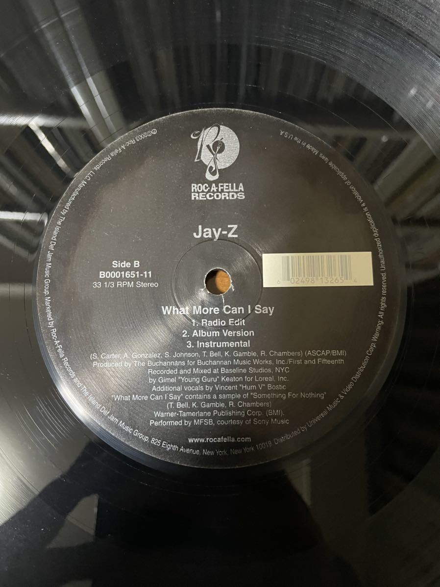 JAY-Z / CHANGE CLOTHES / WHAT MORE CAN I SAY 12inch LP レコード / HIPHOP / HIP HOP /_画像3