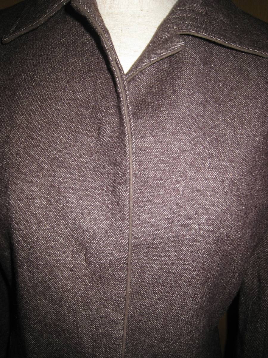 ２３区　小さいサイズ　ブラウンの素敵なジャケット　冬用　３４　美品_パイピングがすてきです。