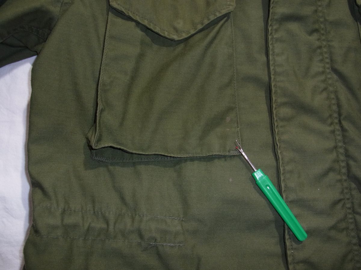 ☆ 80s WINFIELD社製 U.S.ARMY M-65 フィールド ジャケット sizeMEDIUM-SHORT オリーブグリーン☆USA古着 SCOVILL ミリタリー 米軍実物 70s_画像7