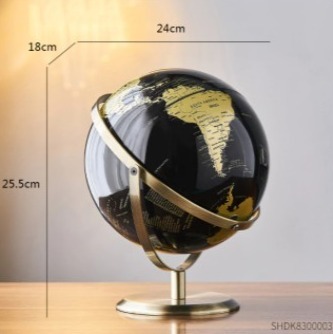 レトロな世界地図,家の装飾,現代世界地図,子供の学習デスクの装飾,地球儀,地理(25.5cm)【2 Color】_2