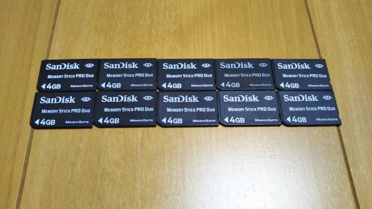 SanDisk　メモリースティック PRO Duo 4GB 10個セット　動作確認済み　①