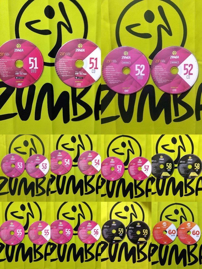 希少品！　ZUMBA　ズンバ　ZIN51 ～ ZIN60　 CD ＆ DVD 20枚セット