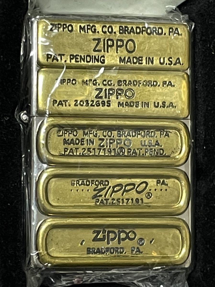 zippo ボトムメタル 歴代メタル 限定品 両面デザイン 2016年製 1937レプリカ フラットトップ 特殊カラー Vintage Look ケース 保証書_画像3