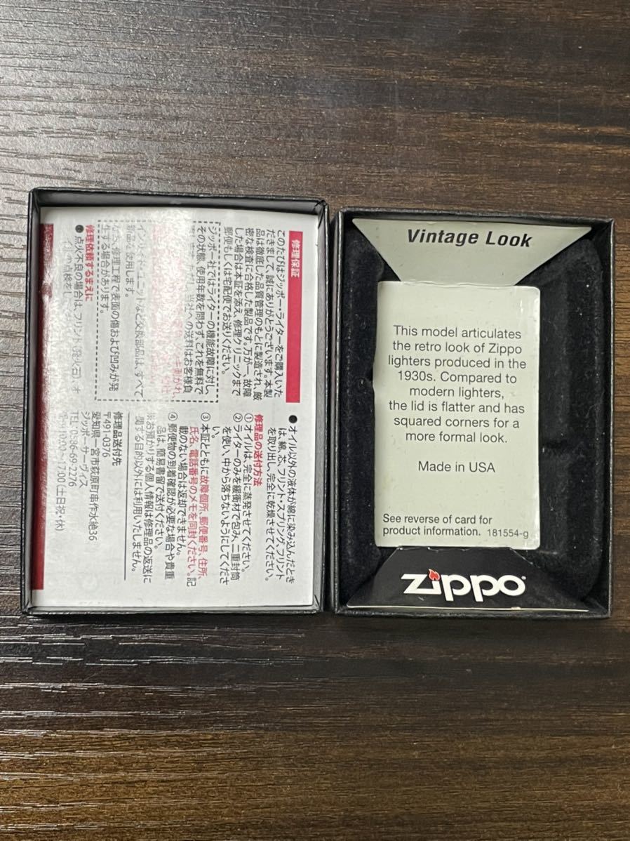 zippo ボトムメタル 歴代メタル 限定品 両面デザイン 2016年製 1937レプリカ フラットトップ 特殊カラー Vintage Look ケース 保証書_画像8