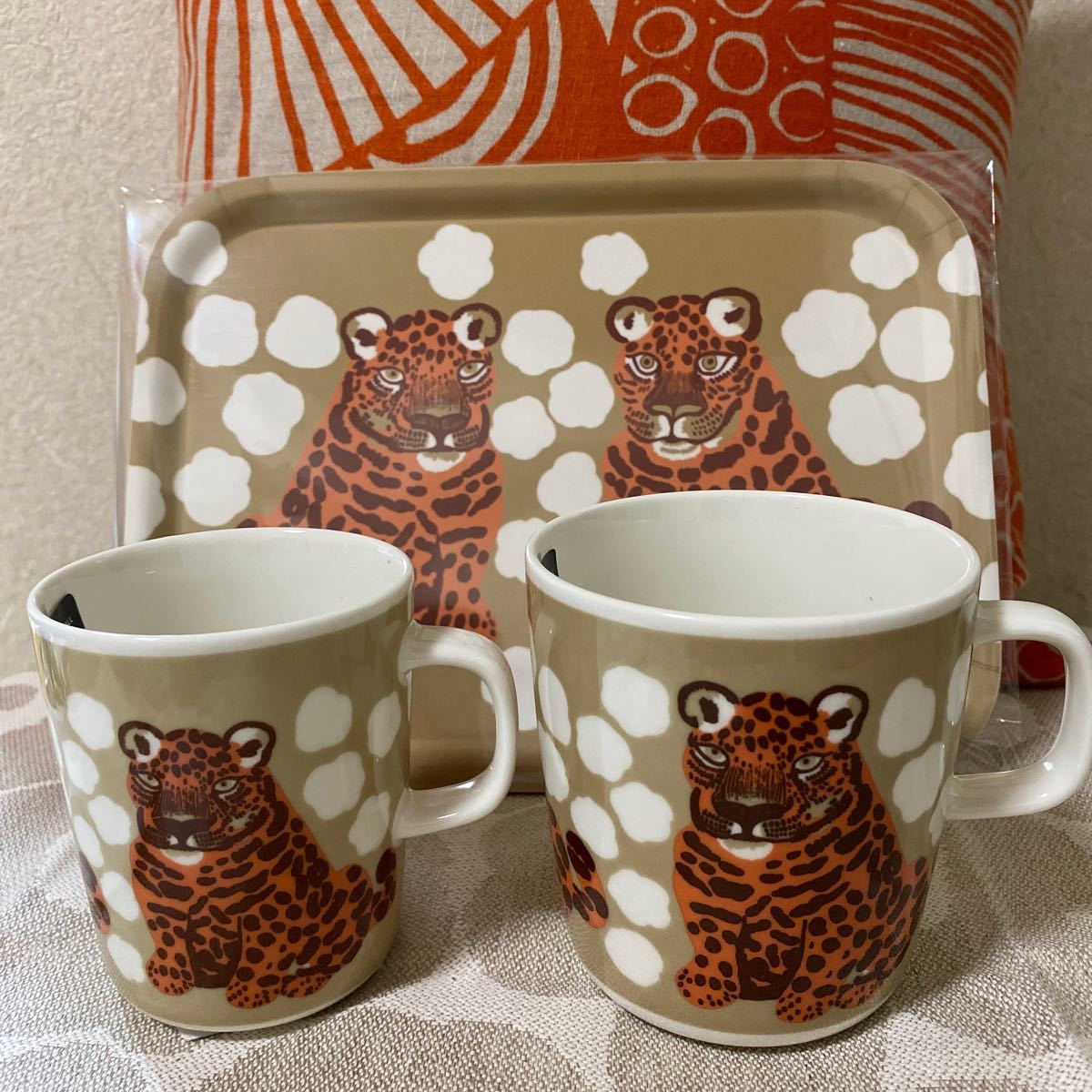 marimekko マリメッコ Kaksoset カクソセット マグカップ トレイ ルックタグ付き