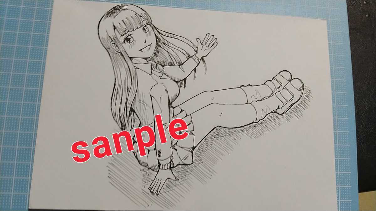 手描きイラスト 女の子　オリジナル_画像1