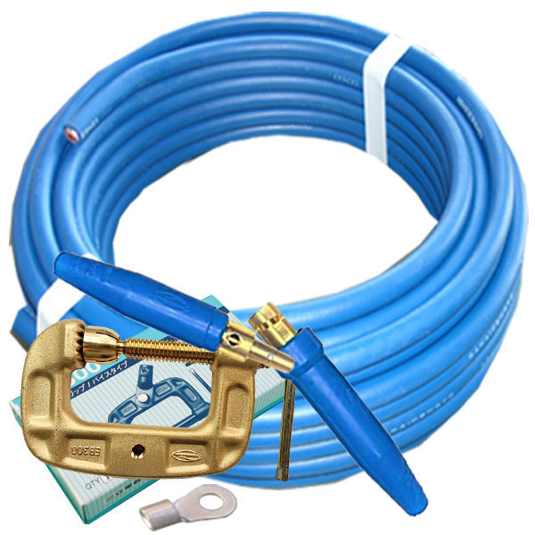 70000-759　22スケ　アース線(J)　青色20m　万力EB300　製作セット　溶接用WCT　キャブタイヤ/キャプタイヤケーブル