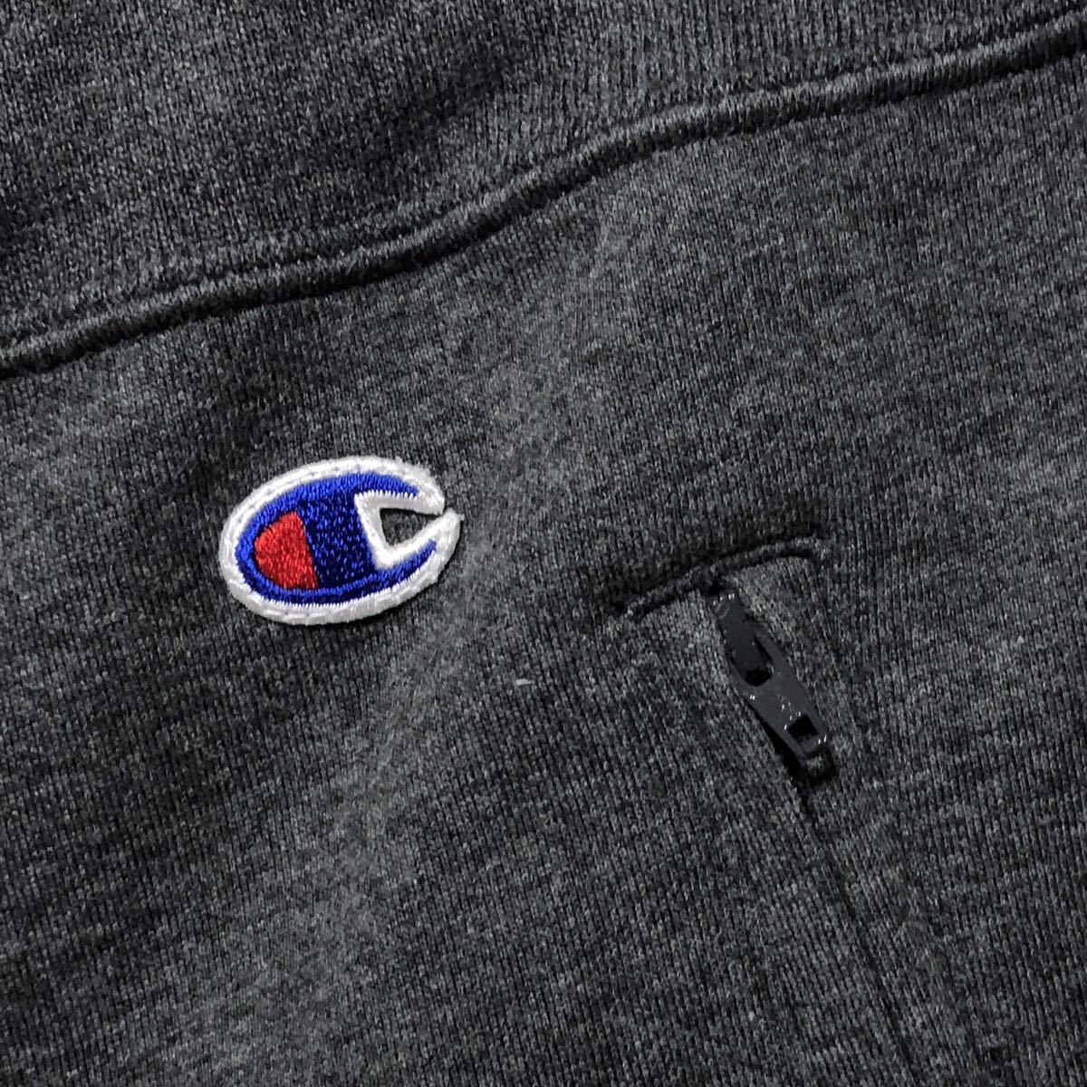 Champion チャンピオン 七分丈 スウェット パンツ 暗灰×緑 M 美品 管理A1263_画像5