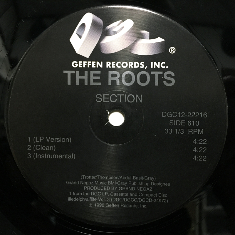 The Roots - Clones & Section 【US ORIGINAL 12inch】 DGC - DGC12-22216_画像4