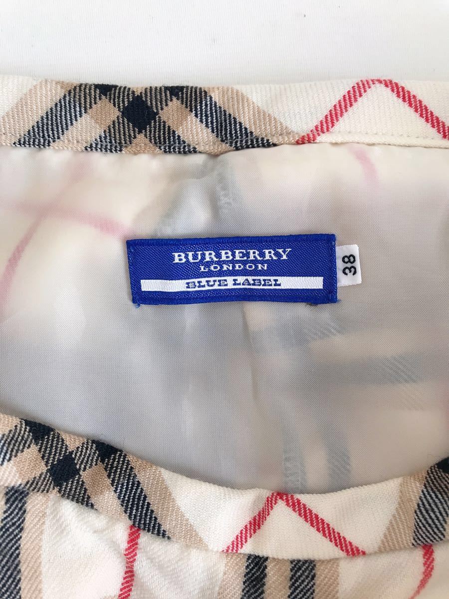 バーバリー  Burberry London BLUE LABEL チェック  スカート 