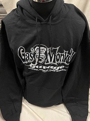 GasMonkey garage フード付きパーカー Lサイズ 男女兼用 ブラック 