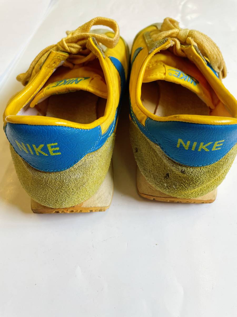 NIKE Nike вафля футболка Vintage 80 годы Old б/у одежда gotsu длина Nike 