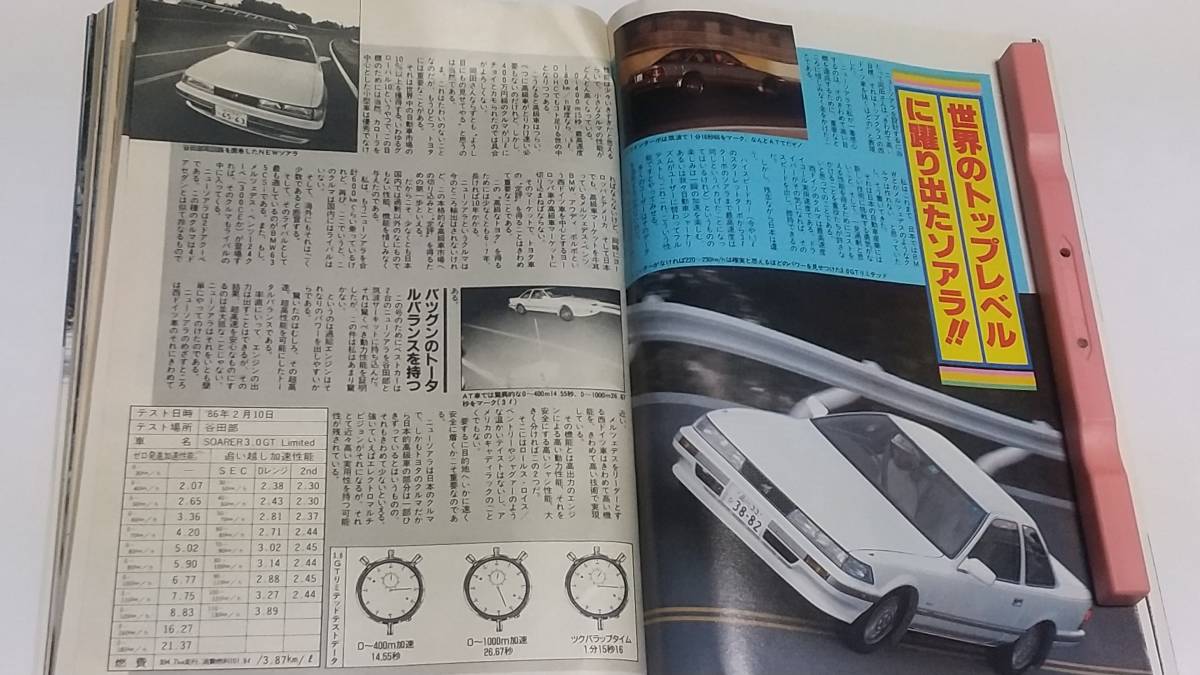 ９　昭和６１年３月２６日号　ベストカー　日産レパード　トヨタソアラ　_画像6