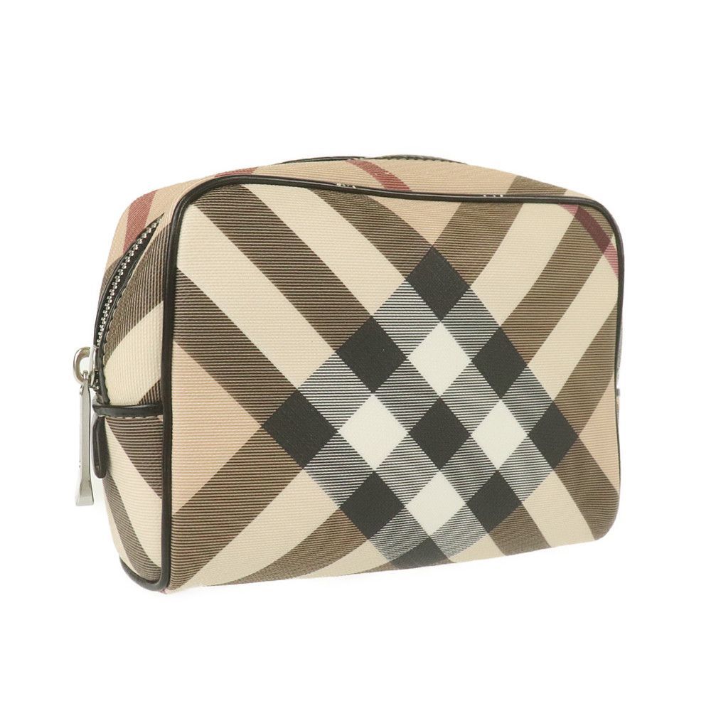 バーバリー BURBERRY ポーチ チェック柄 ピンク AB 258096 | bioimune