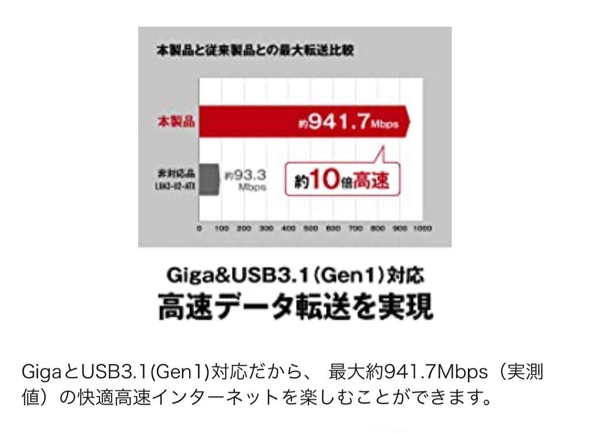 LANポート増設て有線LAN環境へ★Giga & Type-C USB3対応で快適高速ネット★LUA4-U3-CGTE-BK