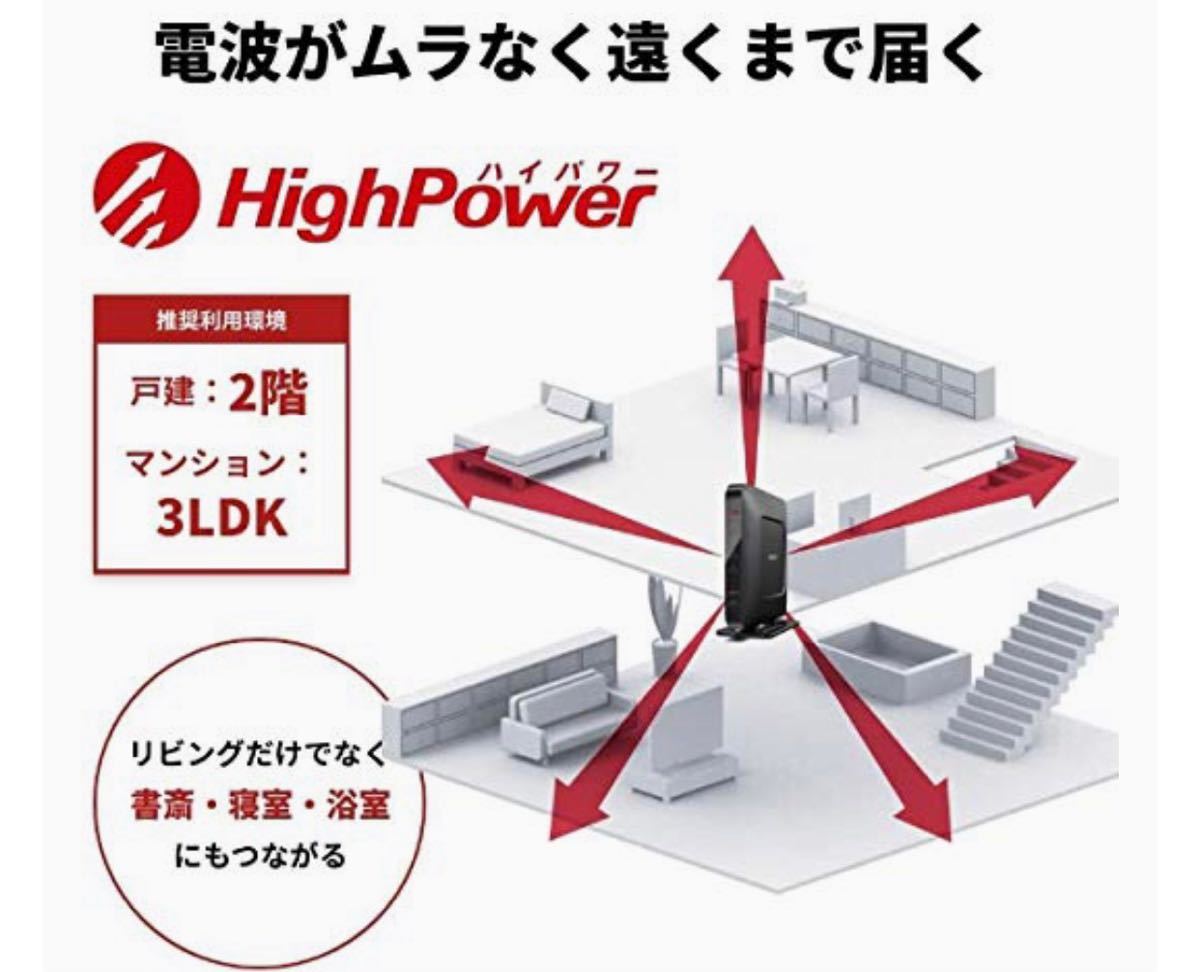 大容量・多台数通信に強いWi-Fi 6(11ax)対応親機【美品★30日保証】1201+573Mbps★WSR-1800AX4