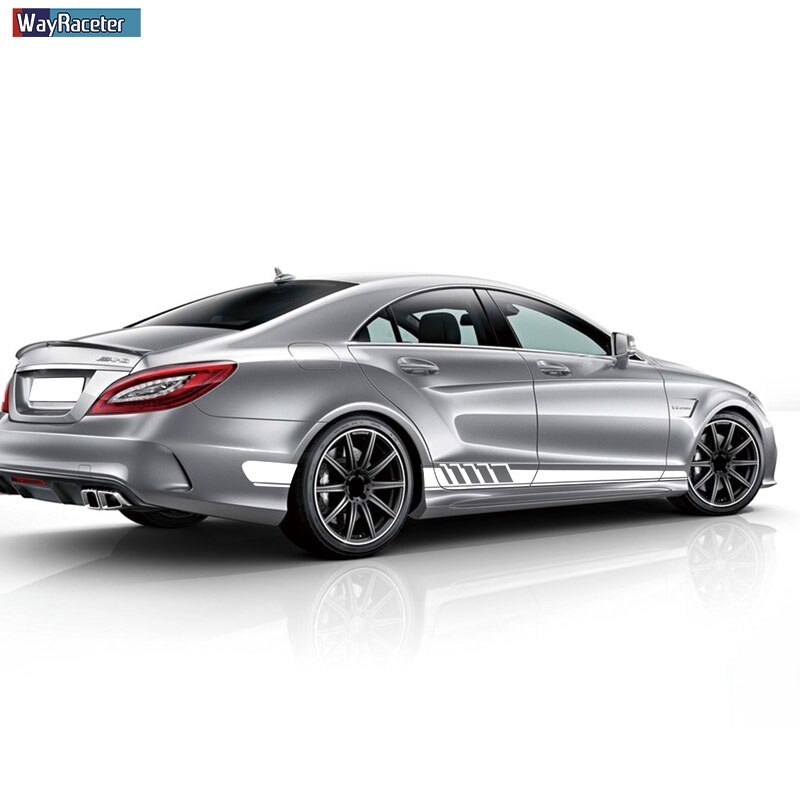 版 1 ドアサイドストライプスカートのメルセデスベンツ CLS クラス W219 C219 W218 C218 X218 C257 CLS63 AMG _画像5