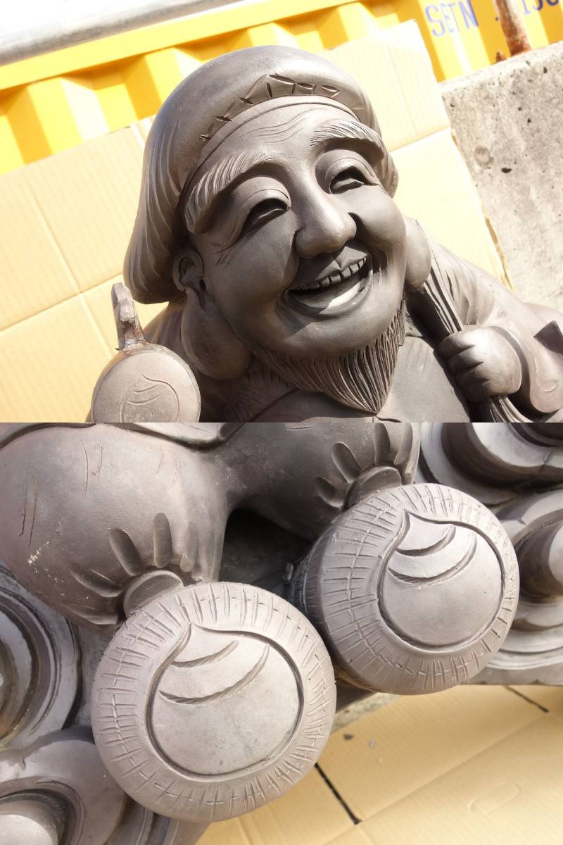 D▽谷川瓦 株式會社 泉州 佐野嘉一郎 稲垣敷正 鬼瓦 大黒様 (30111) D▽谷川瓦 株式會社 泉州 佐野嘉一郎 稲垣敷正 鬼瓦 大黒様 (30111)