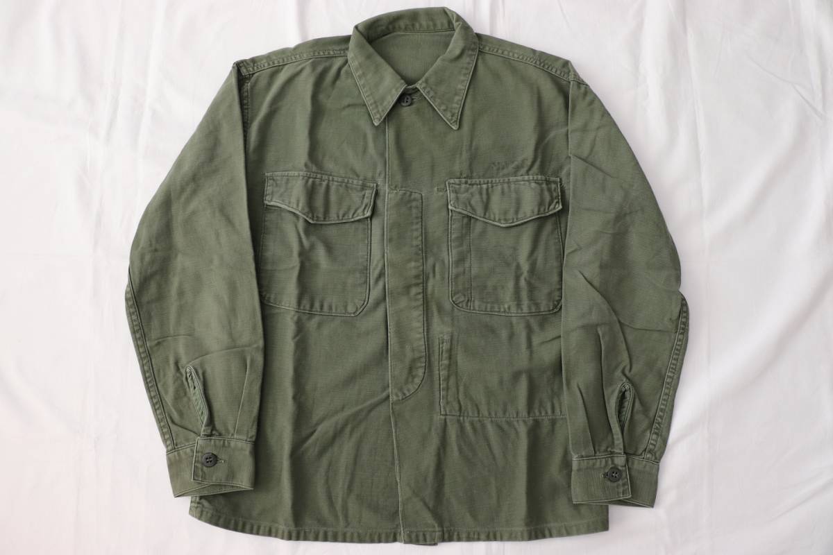 レア 50s USMC P-58 ユーティリティ シャツ 36 Marine Corps P58 ジャケット コットン サテン アメリカ軍 ARMY NAVY ビンテージ / P-51 HBT