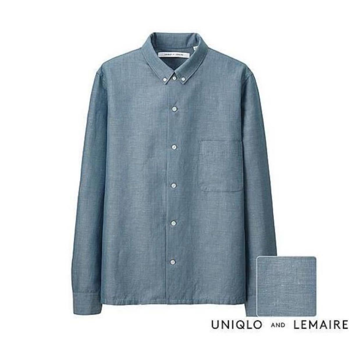 UNIQLO and LEMAIRE リネンコットンシャツ 長袖長袖シャツ ボタンダウン ユニクロ ルメール メンズ 麻 Ｌ｜PayPayフリマ