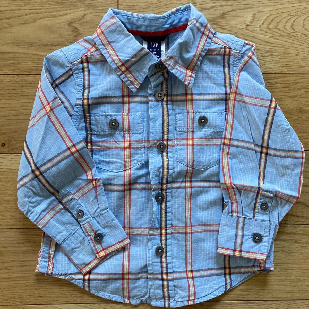 ギャップ 長袖Tシャツ 長袖シャツ ボーダー チェック ロンパース スクーター くま GAP 90 3点セット キッズ