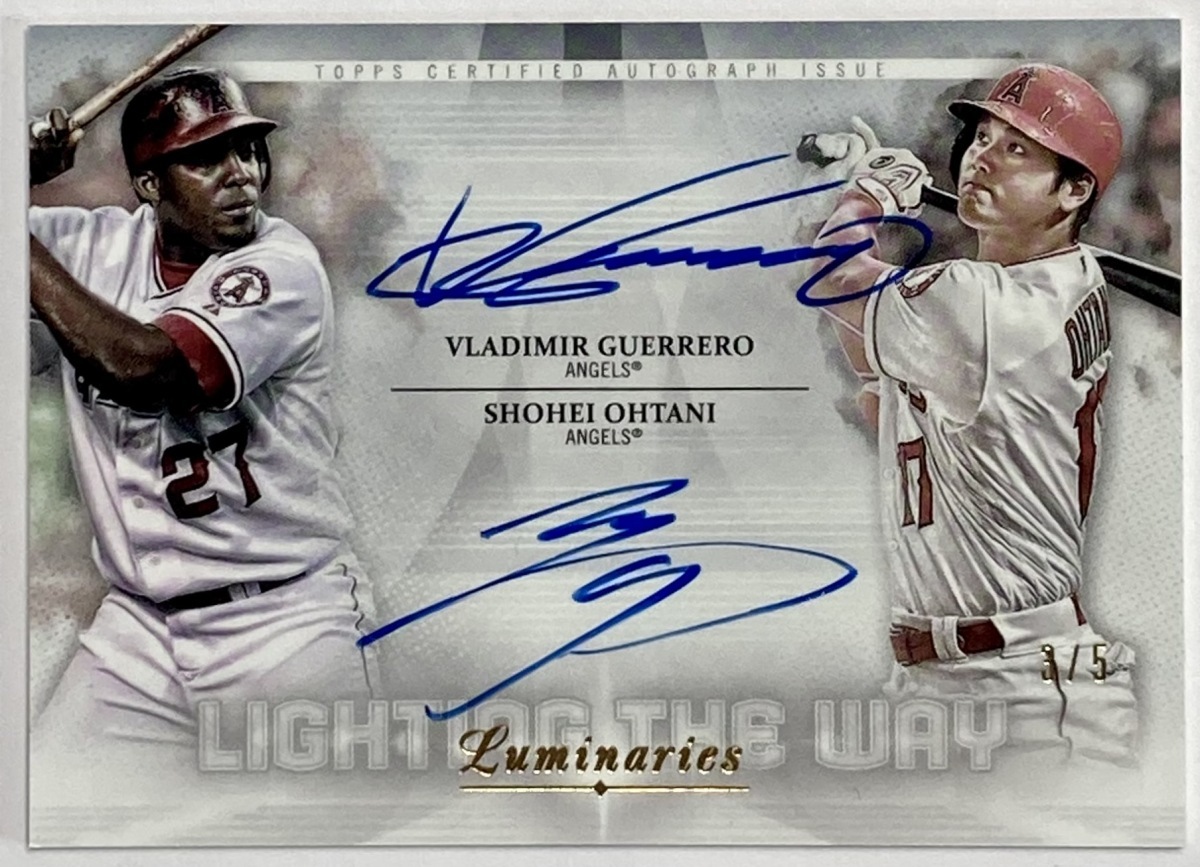 【5枚限定】大谷翔平/V. ゲレーロ直書きサイン 2019 Topps Luminaries Lighing the Way Dual Auto Combo_画像1