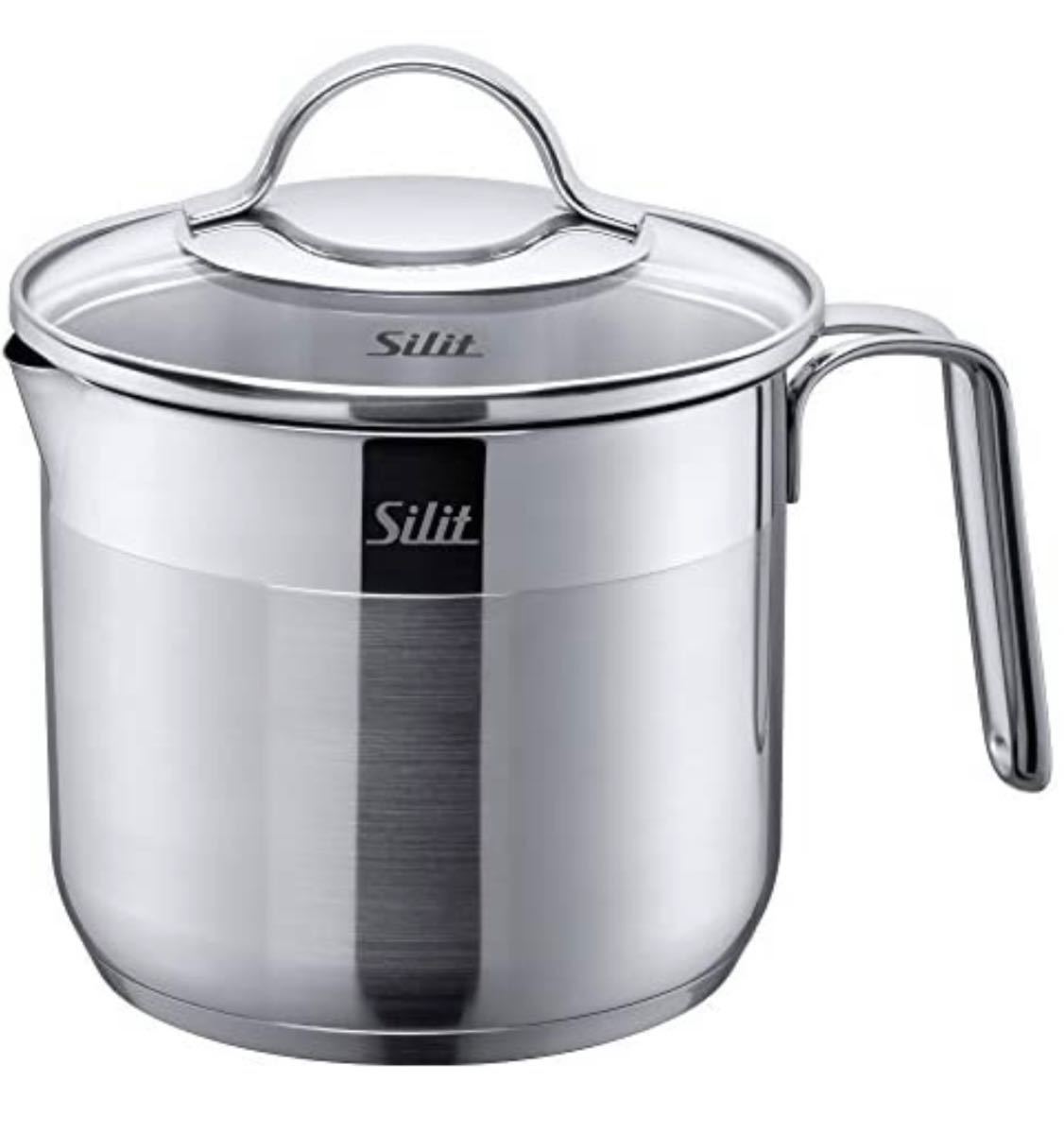 シリット ステンレス 14cm ミルクポット ガラス蓋つき silit シリット ステンレス 14cm ミルクポット ガラス蓋つき silit