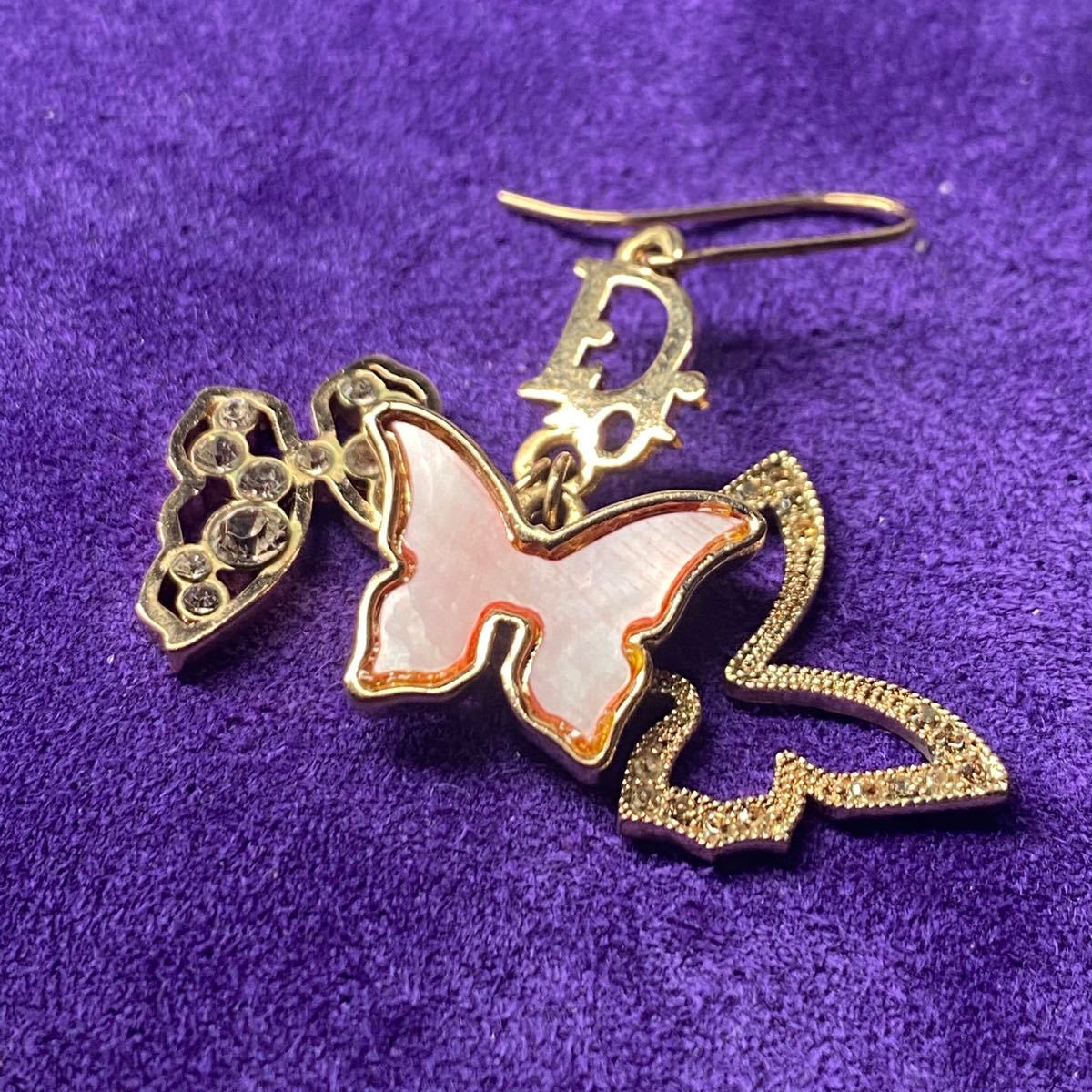 良品/Dior/ディオール ロゴ/バタフライ/ピアス/シェル/ライン 良品/Dior/ディオール ロゴ/バタフライ/ピアス/シェル/ライン