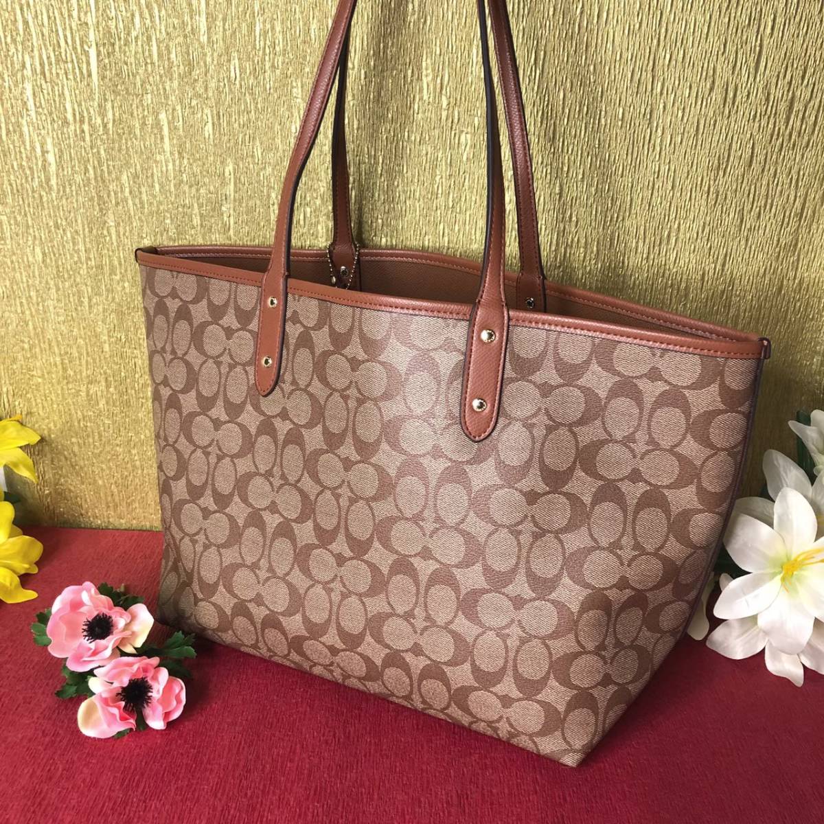 COACH コーチ トートバッグ リバーシブル ブラウン レア 新品