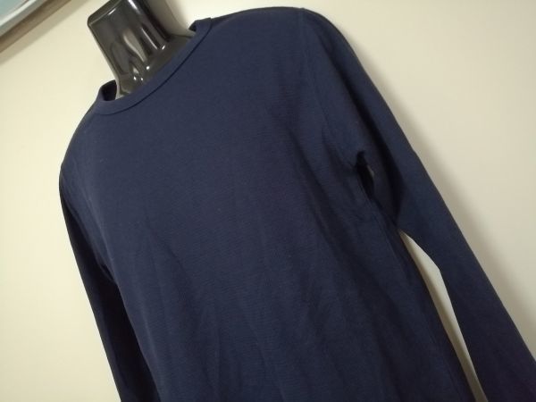 kkaa1955 ■ Oval Dice ■ オーバルダイス Tシャツ カットソー ワッフル トップス 長袖 紺 ネイビー L_画像4