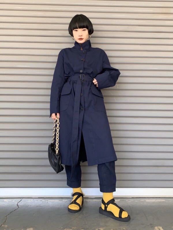 新品 ユニクロ イネス コットンロングコート ネイビー Mサイズ 新品 ユニクロ イネス コットンロングコート ネイビー Mサイズ