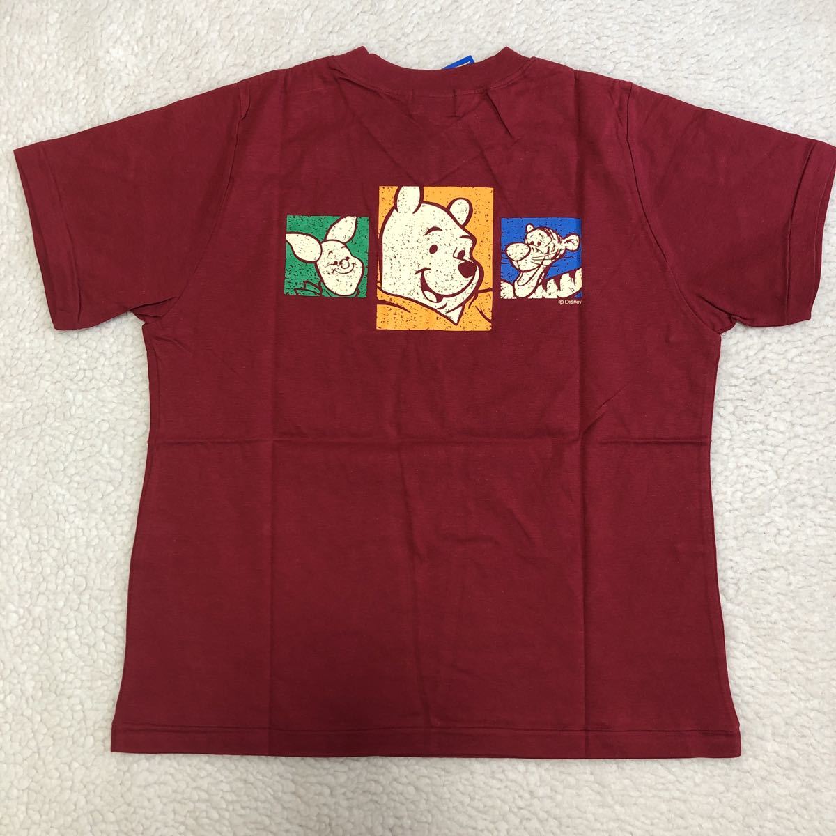 新品 タグ付き パックプリント 80s ビンテージ Pooh くまのプーさん ディズニー Tシャツ M Ｖネック 半袖Tシャツ ティガ 年代物_画像2