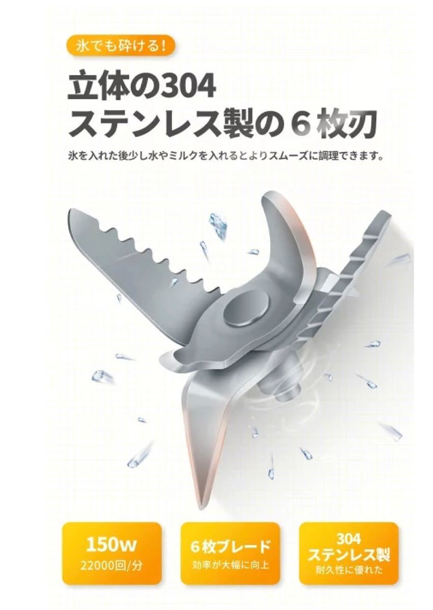 Angmaミキサー ジューサー 1台4役 コードレス コーヒーミル パワーバンク