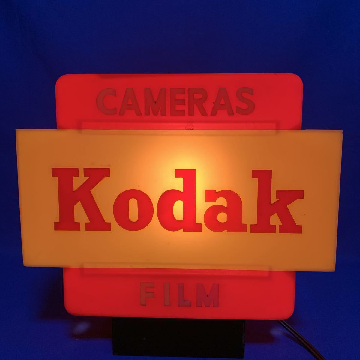 Kodak コダック 電飾看板 昭和レトロ カメラ屋 当時物 Kodak コダック 電飾看板 昭和レトロ カメラ屋 当時物