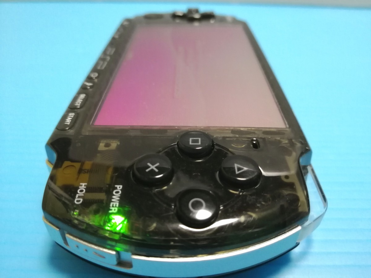 PSP-3000 本体 クリアブラックカスタム バッテリー 充電器