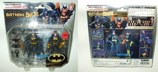 Takara Microman☆BATMAN☆BATGIRL☆ミクロマン☆バットマン・バッドガール☆セット☆人形☆DC コミックス