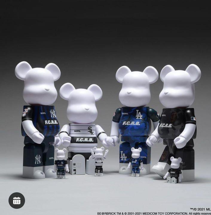 MEDICOM TOY - BE@RBRICK F.C.R.B. × MLB 100％ & 400％ (NEW