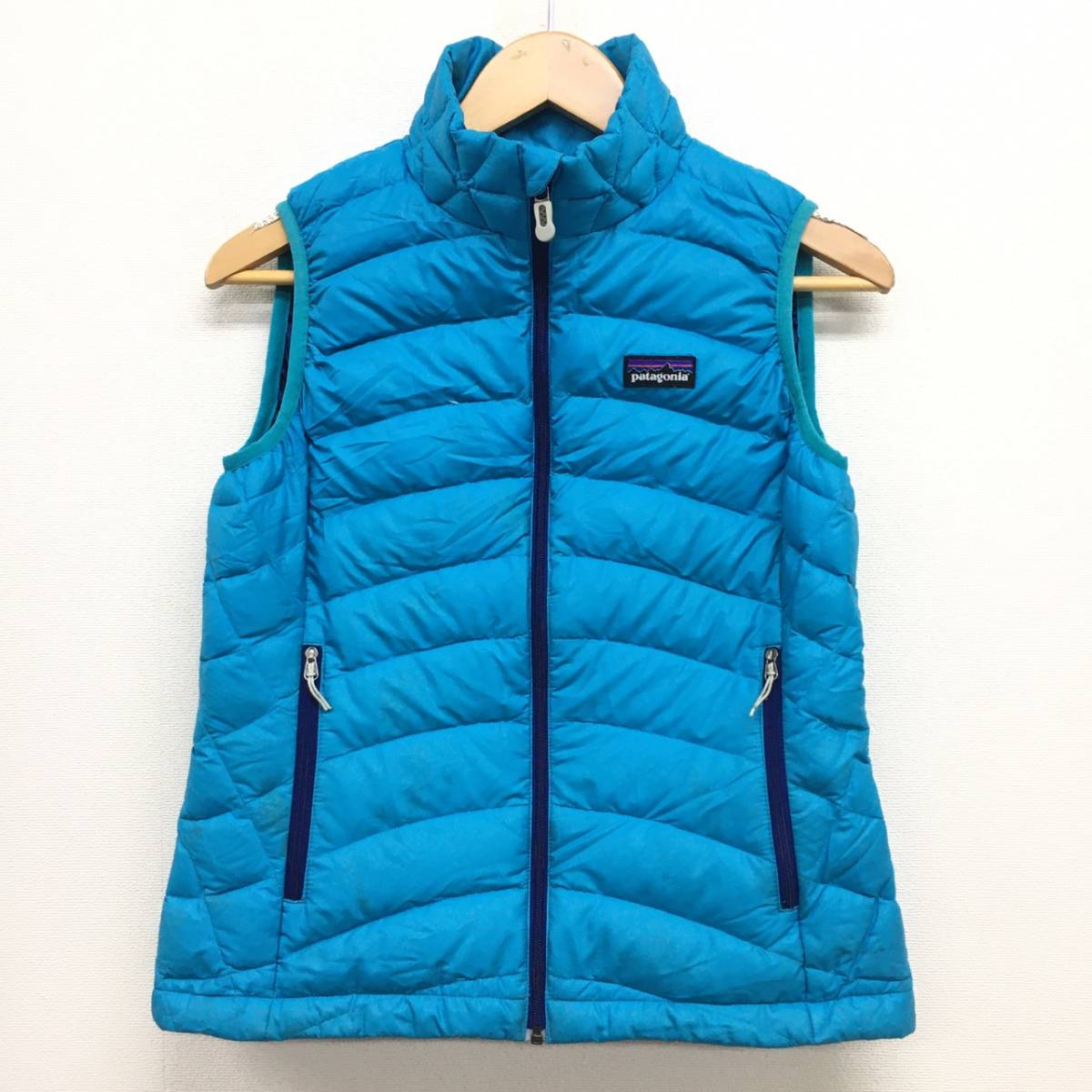 Yahoo!オークション - □patagonia ダウンベスト XS 水色 パタゴニア...