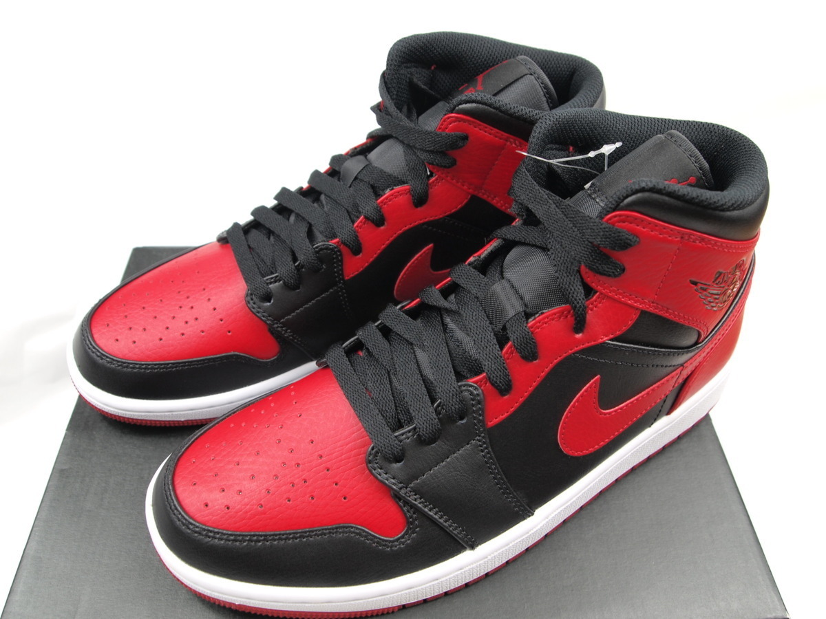 598-1 新品 ナイキ エアジョーダン1 ミッド ブレッド NIKE AIR JORDAN ...